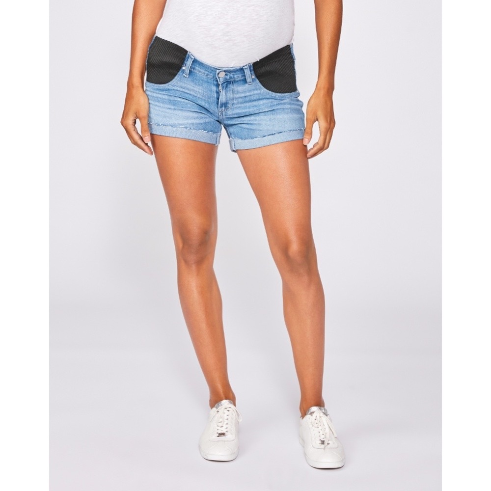 Paige Jimmy Jimmy Medium Wash Denim Maternity Shorts Womens Size 32